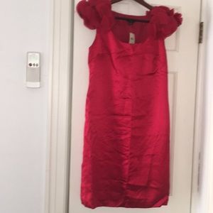Ann Taylor Petite Red Floral Cocktail Dress